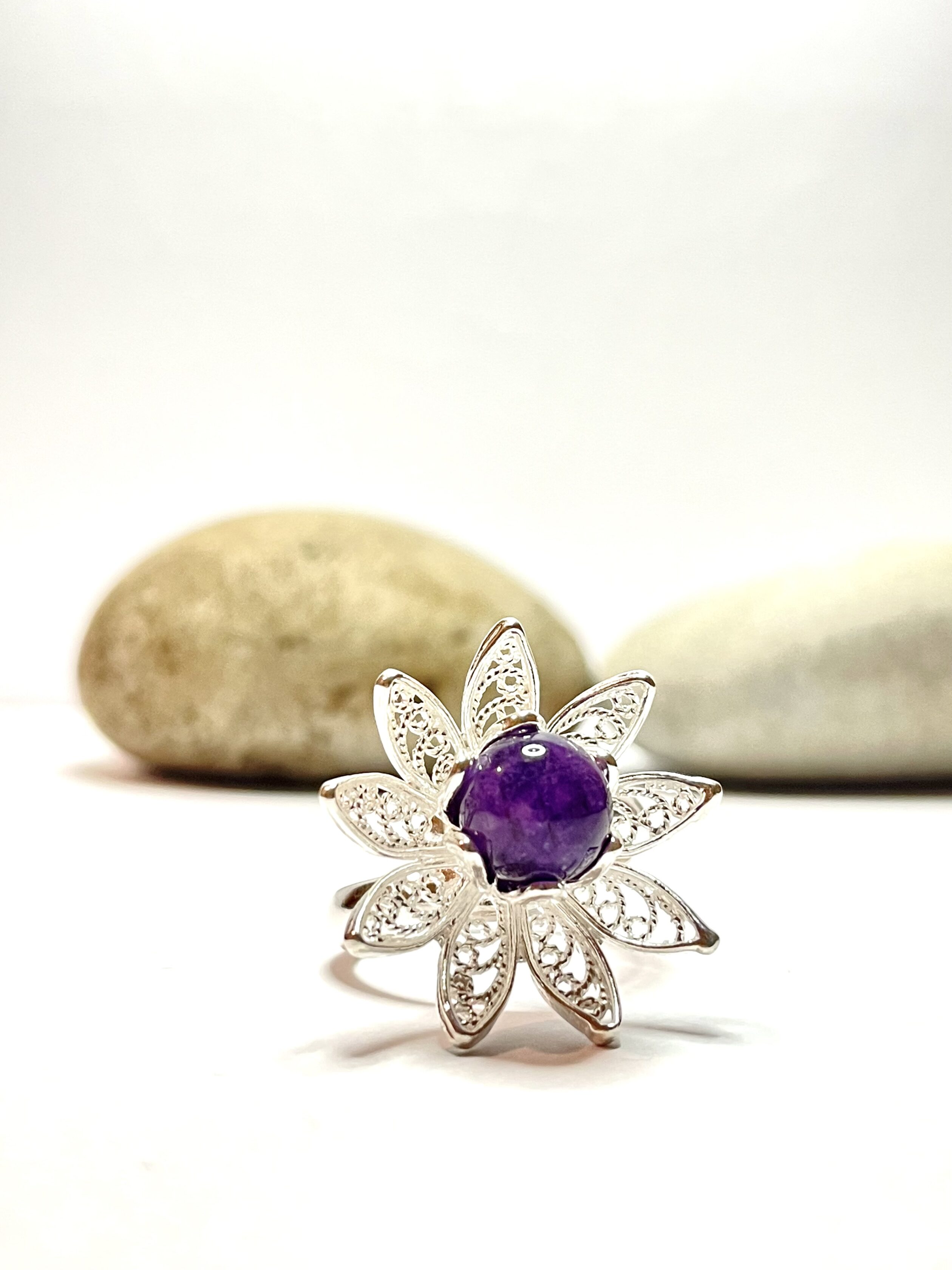 00382_1 Sortija Violet Flor Filigrana